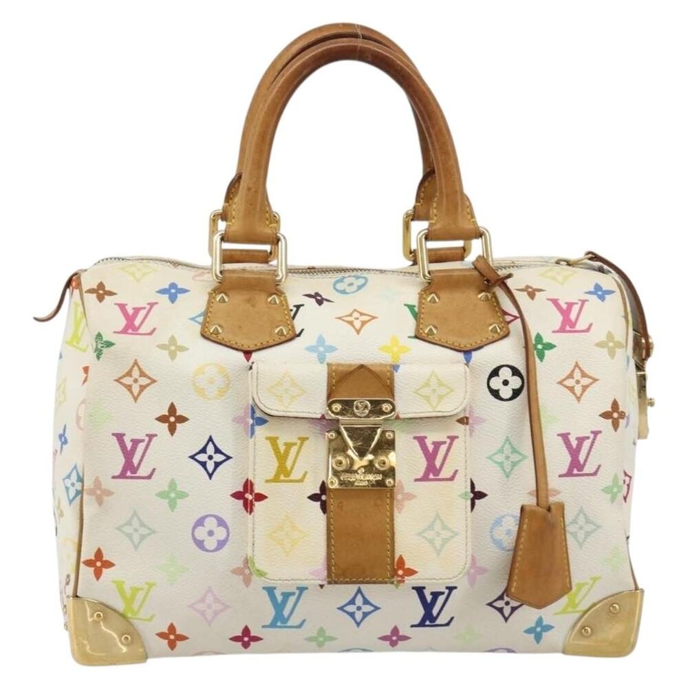 Louis Vuitton Monogram Multicolor Speedy 30 Handbag White